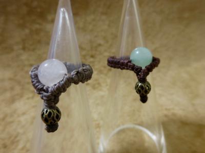 手作り指輪の作り方図解 天然石ビーズで作る シンプルなマクラメリング タッチング結び Latte